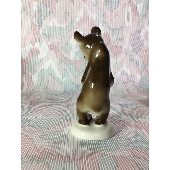 Vintage Lot Of 3 Ceramic/Porcelain Glazed Three Brown Bears Figurine Home Decor* - Picture 12 of 12